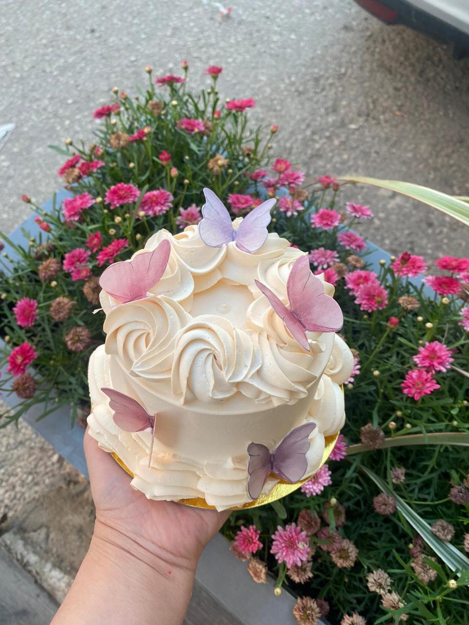 Vintage Cake with butterflies